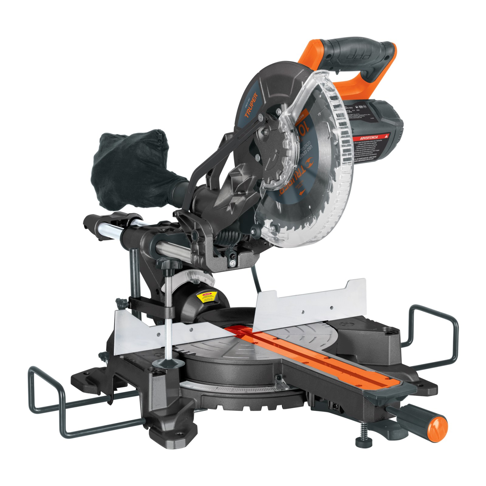 Sierra de inglete 10" telescópica compuesta, 220 V