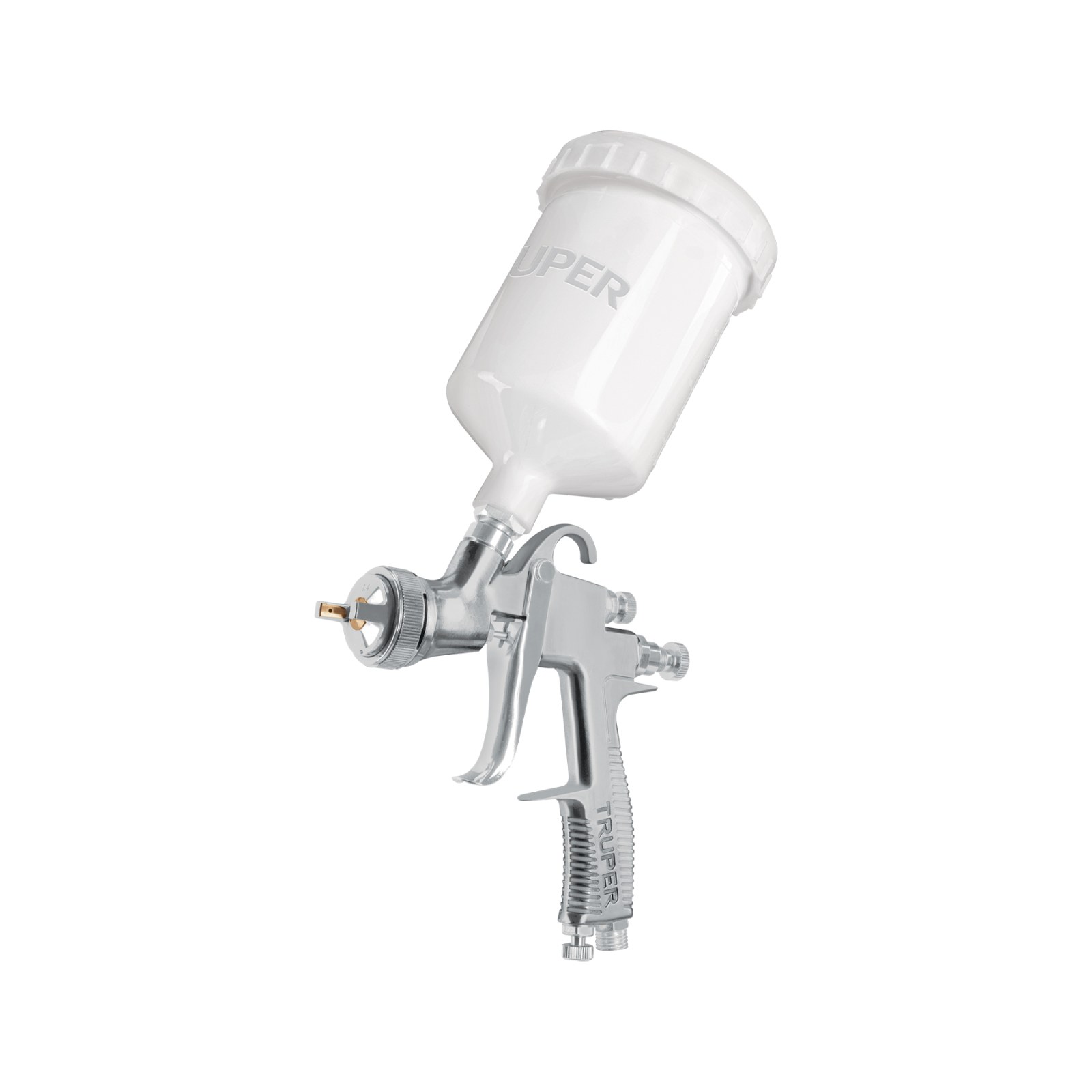 Pistola para pintar LVLP vaso plástico, 1.4 mm, TRUPER