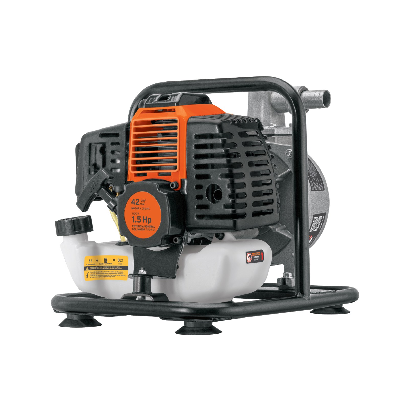 Motobomba autocebante 1"x1", gas. 1-1/2HP, agrícola, TRUPER
