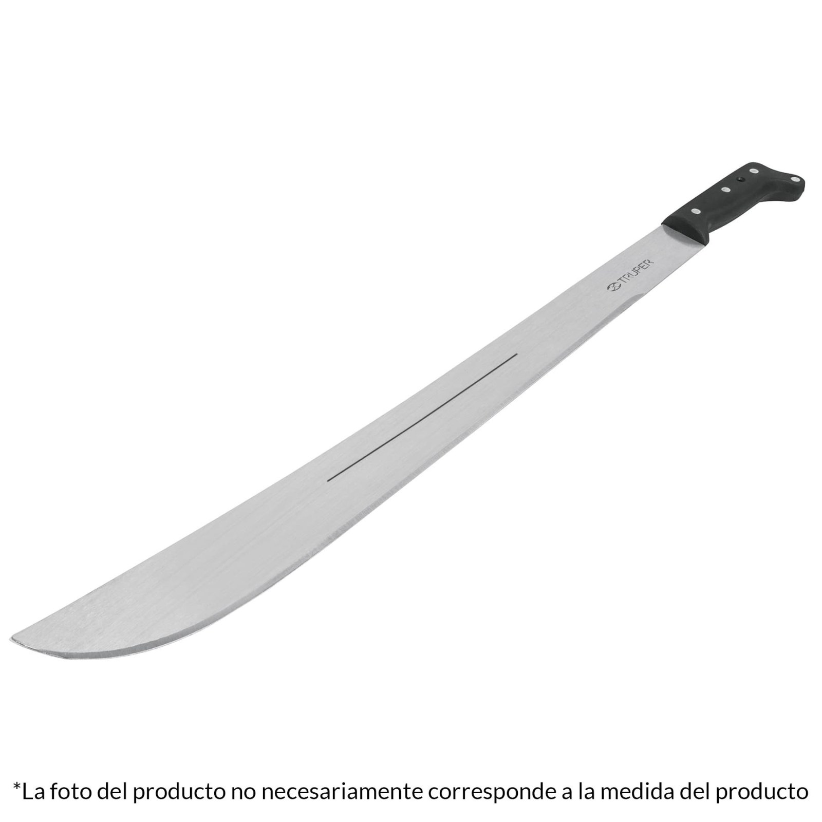 Machete sable 127H 17", cacha remachada negra, TRUPER