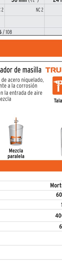 Revolvedor para mortero, 120mm de diámetro, TRUPER