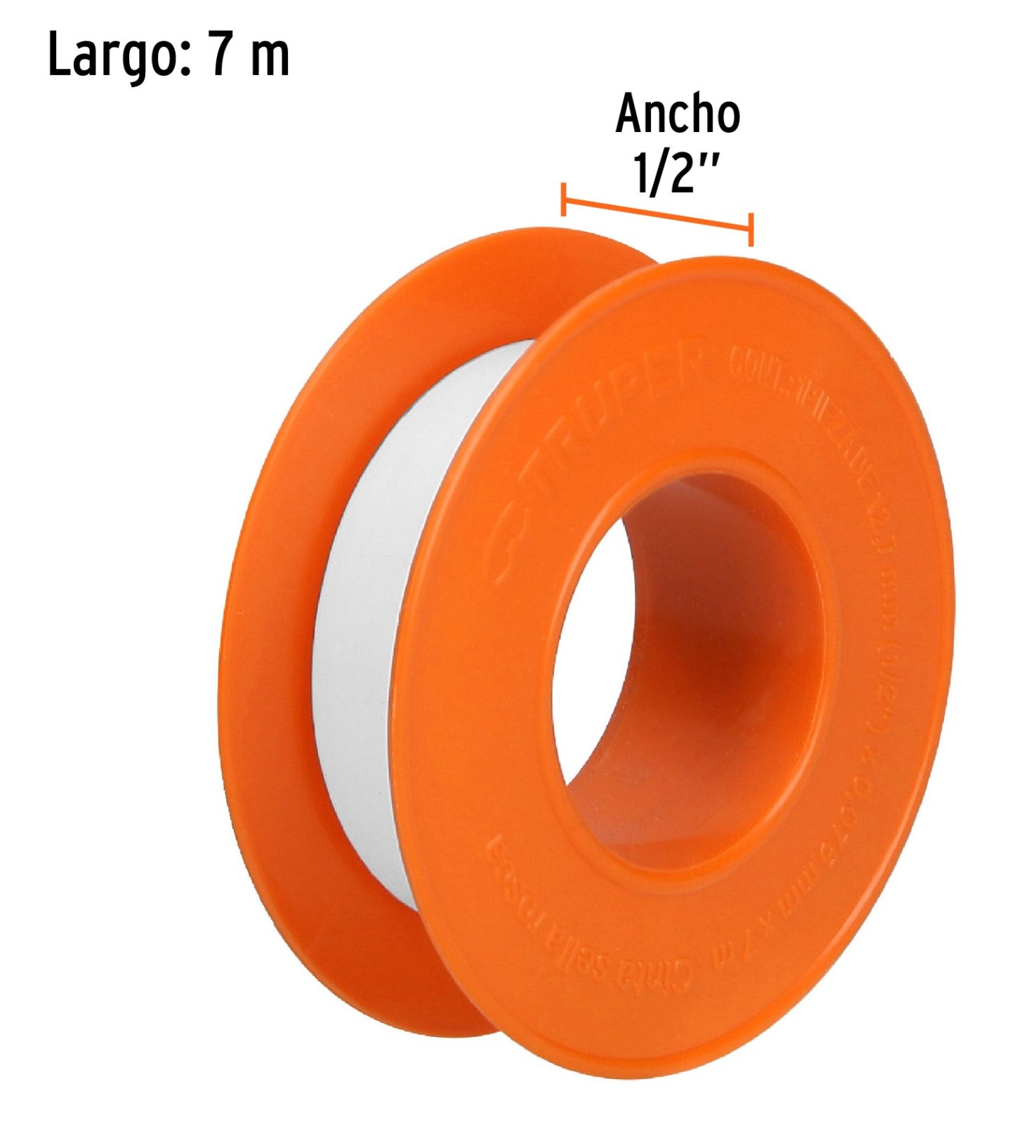 Cinta sella roscas 1/2" x 7m, uso general, TRUPER