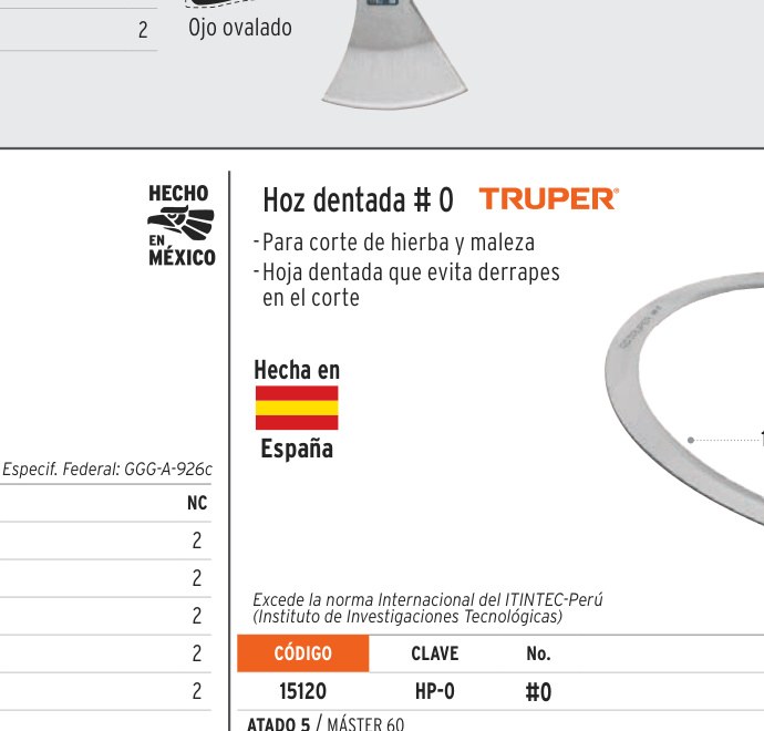 Hoz dentada   0, 16", TRUPER