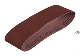 1 banda de lija 3 x 21" óxido de aluminio grano 80, 5 pzs