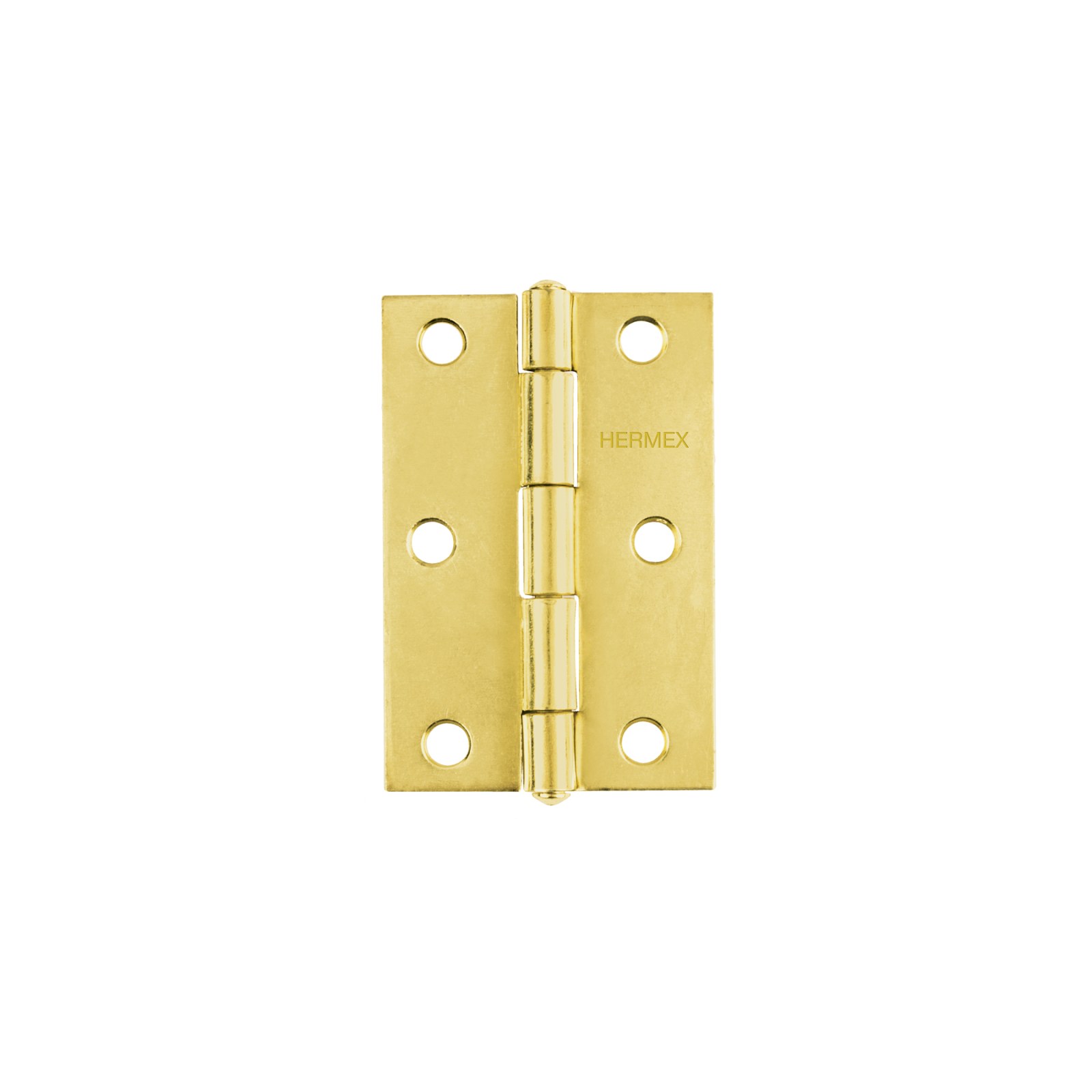 Bisagra rectangular 3" acero latonado, HERMEX