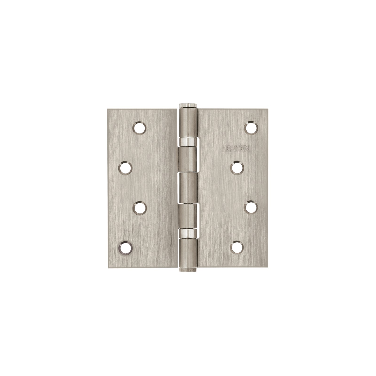Bisagra cuadrada 4" acero inox, cabeza plana, HERMEX