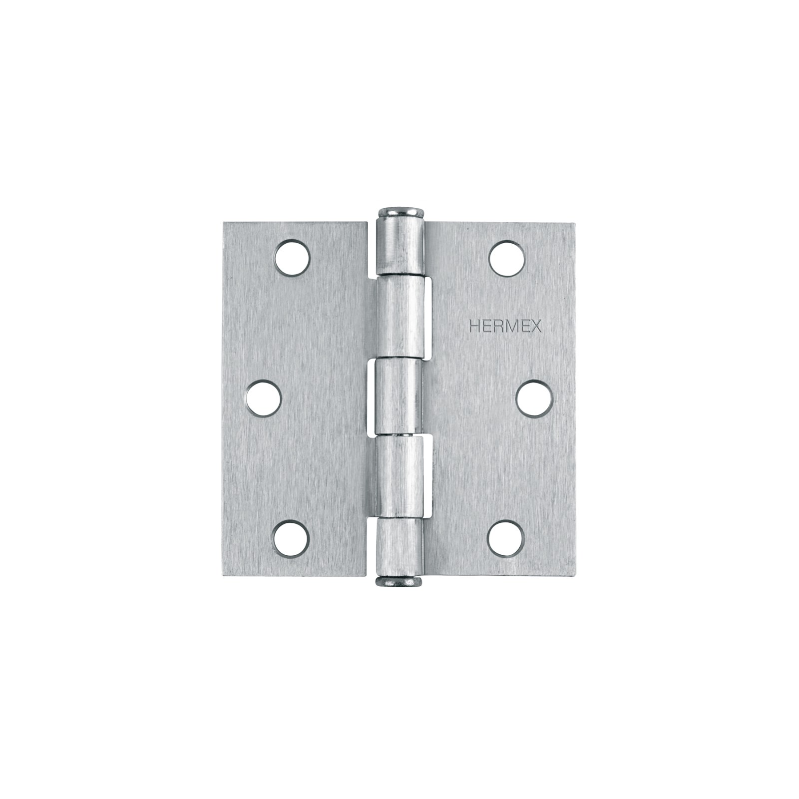 Bisagra cuadrada 3", satinado, cabeza plana, HERMEX