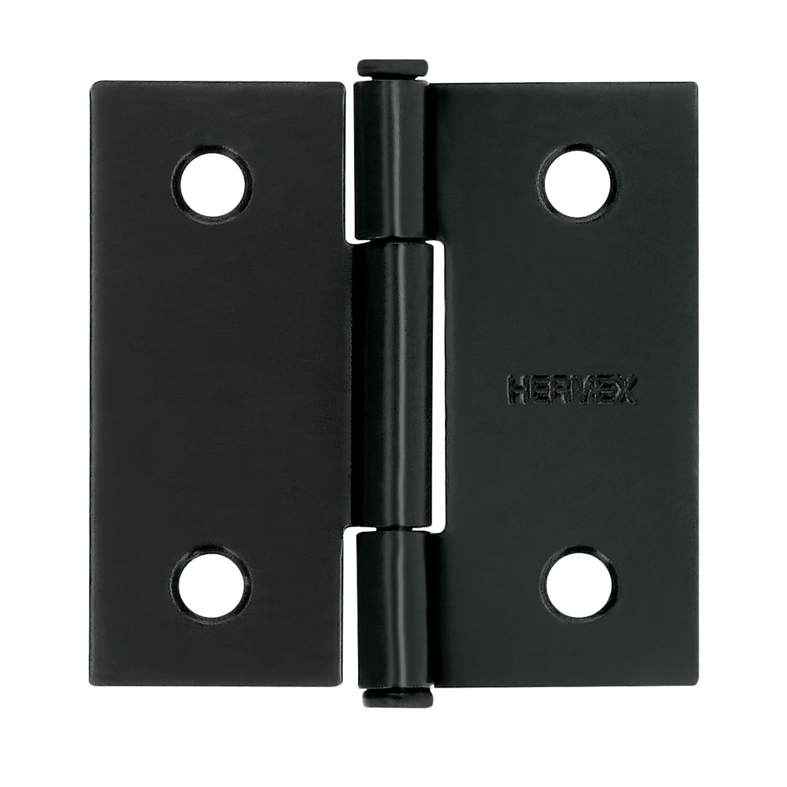 Bisagra cuadrada 2", negro mate, cabeza plana, HERMEX
