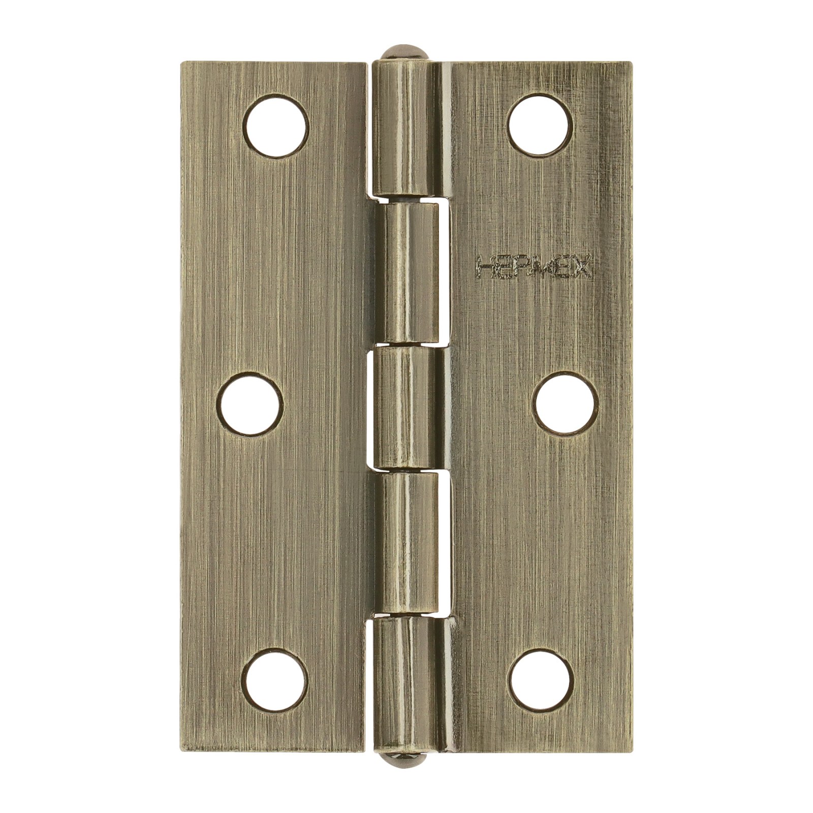 Bisagra rectangular 2-1/2" latón antiguo, HERMEX